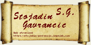 Stojadin Gavrančić vizit kartica